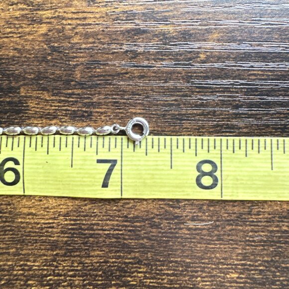 Sterling Silver 925 Natural Pearl Bead Design Chain Bracelet Size 7.25" Length - Picture 7 of 9